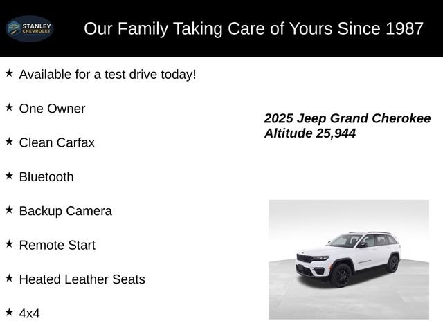 Used 2025 Jeep Grand Cherokee Altitude AWD/4WD image 9
