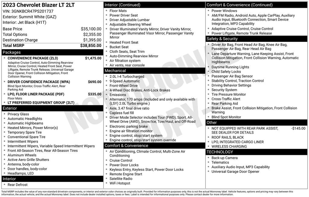 Used 2023 Chevrolet Blazer LT w/ Convenience Package image 4