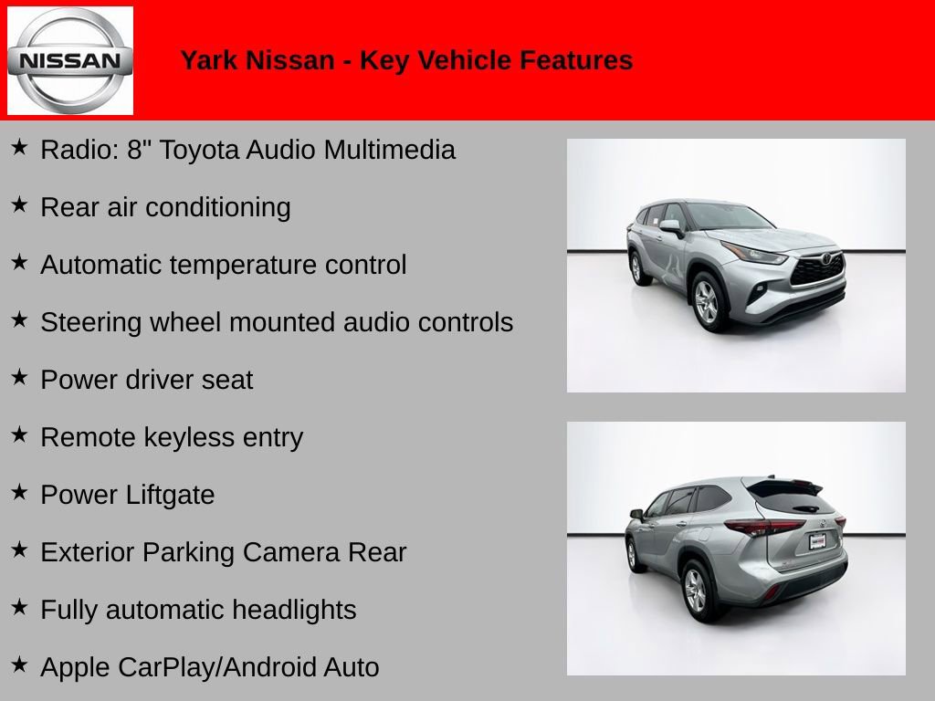 Used 2024 Toyota Highlander LE AWD/4WD image 2