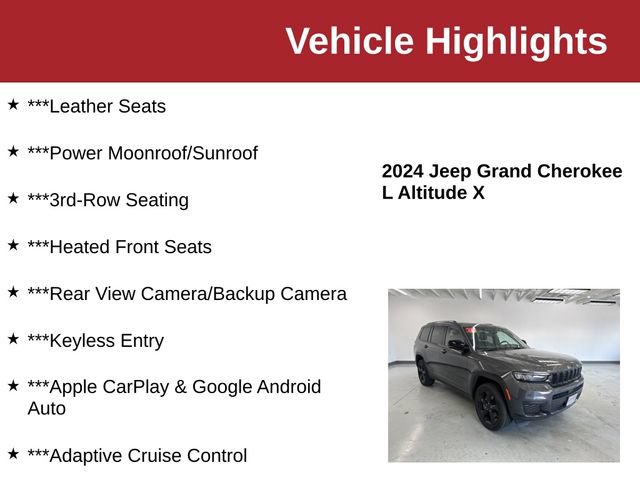 Used 2024 Jeep Grand Cherokee L Altitude AWD/4WD image 10