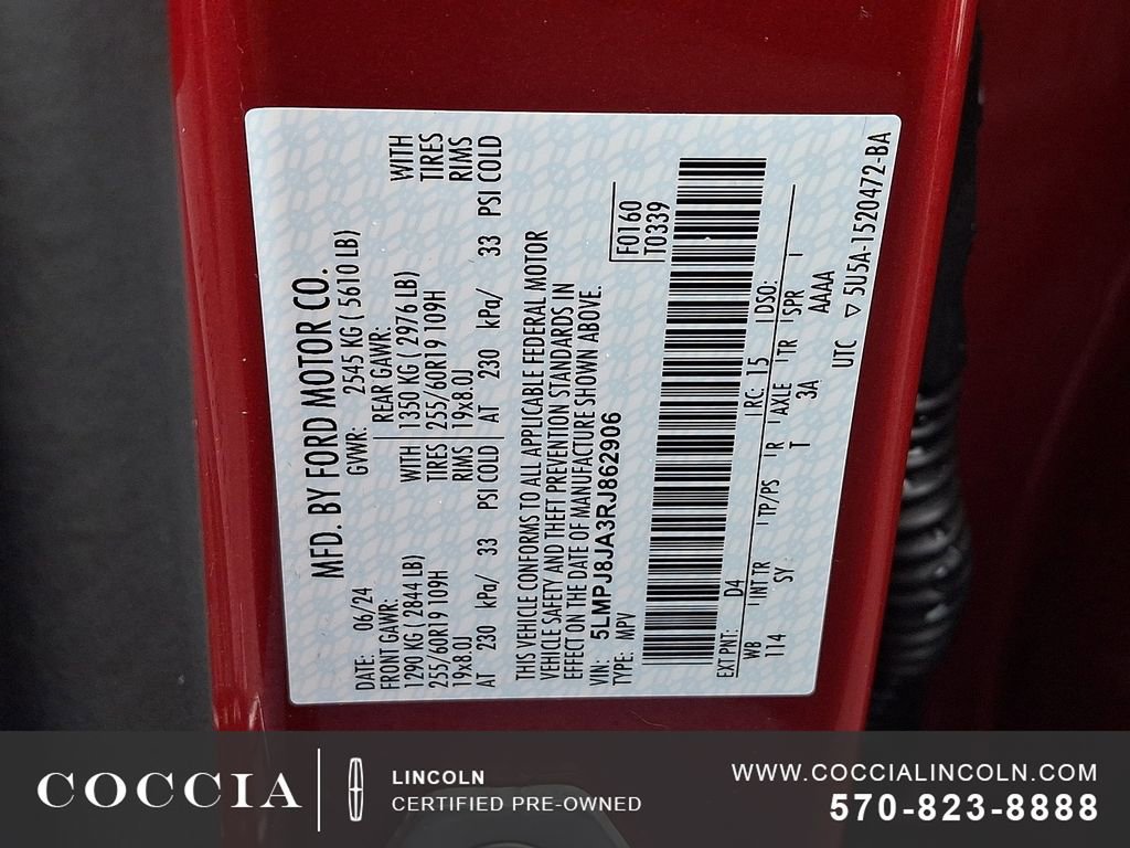 Certified 2024 Lincoln Nautilus Premier w/ Equipment Group 102A image 27