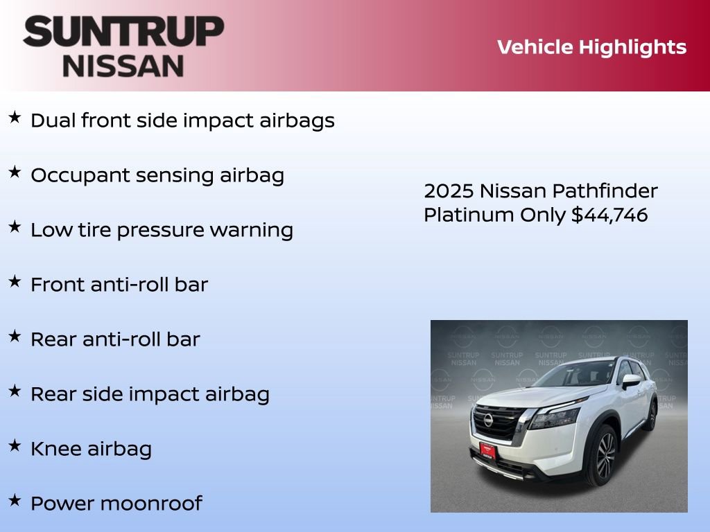 New 2025 Nissan Pathfinder Platinum w/ Cargo Package image 23