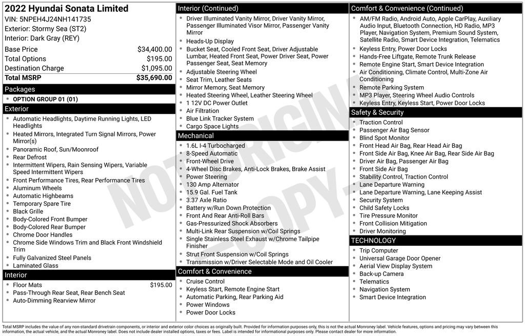 Used 2022 Hyundai Sonata Limited image 8