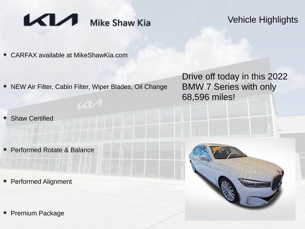 Used 2022 BMW 740i w/ Premium Package RWD image 9