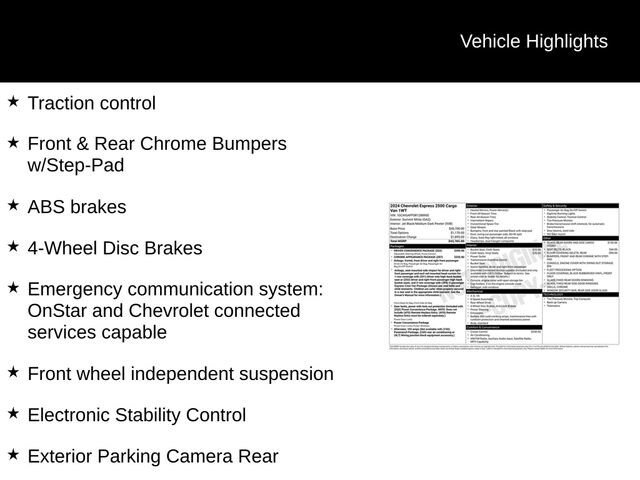 Used 2024 Chevrolet Express 2500 w/ Driver Convenience Package RWD image 5