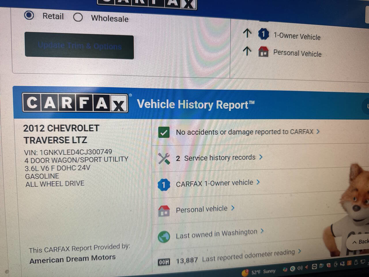 Used 2012 Chevrolet Traverse LTZ image 13