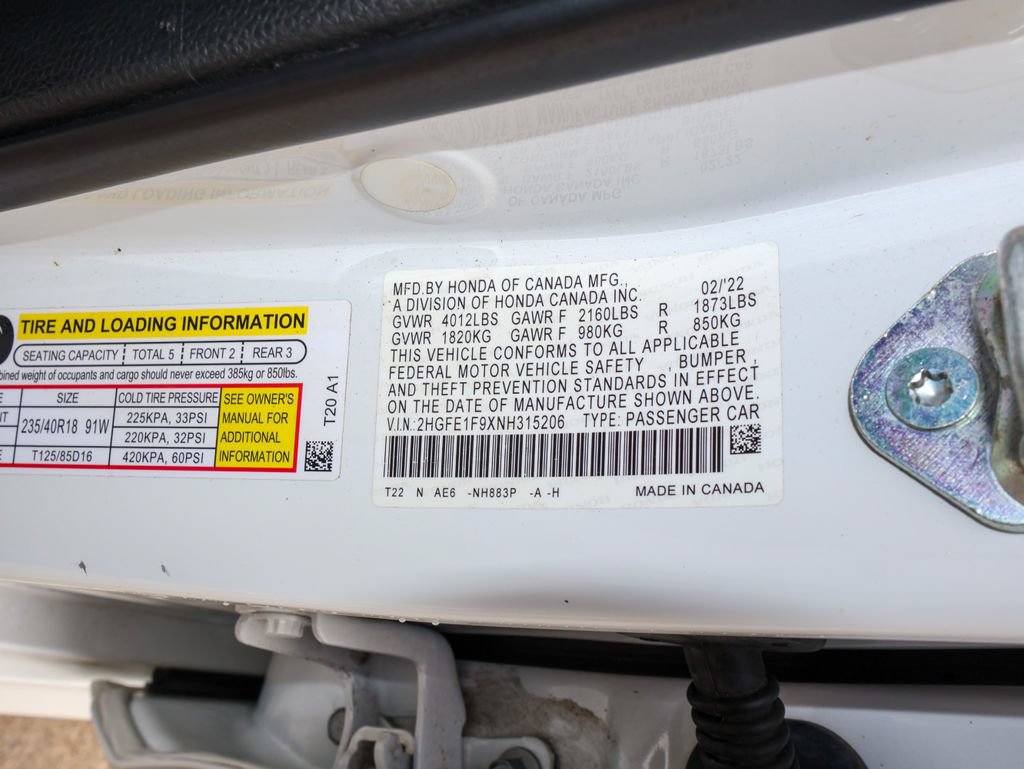 Used 2022 Honda Civic Touring image 32