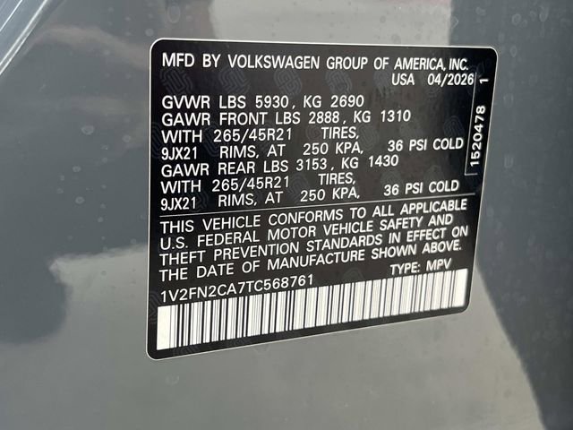 New 2026 Volkswagen Atlas SEL Premium R-Line AWD/4WD image 31