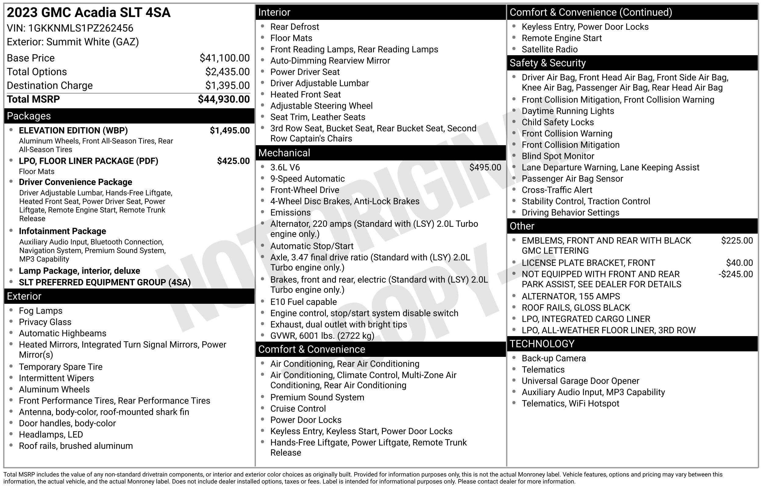 Used 2023 GMC Acadia SLT w/ Elevation Edition FWD image 28