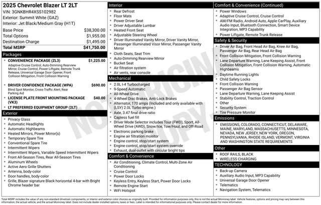 Used 2025 Chevrolet Blazer LT w/ Convenience Package image 6