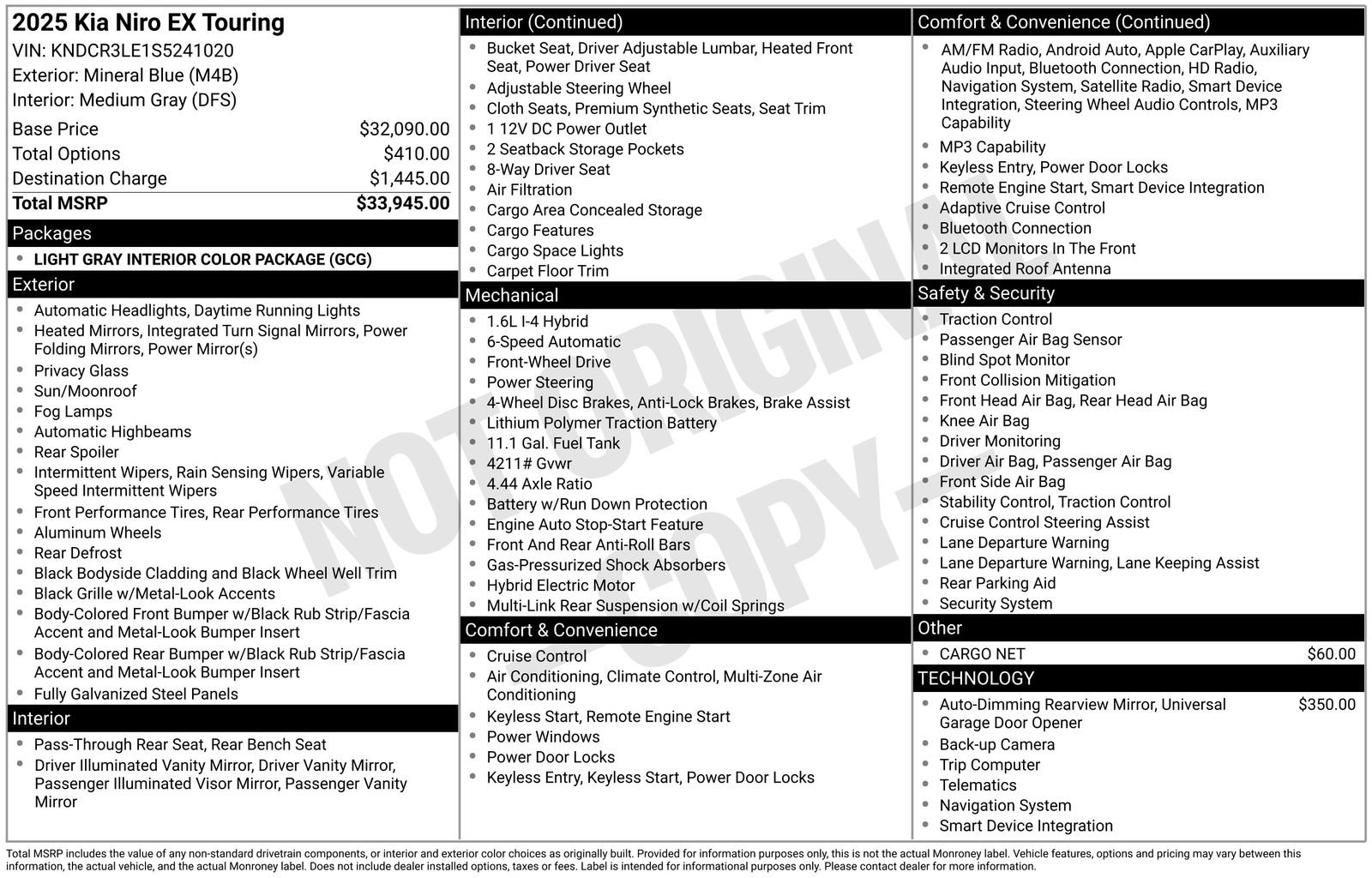 Certified 2025 Kia Niro EX Touring FWD image 28