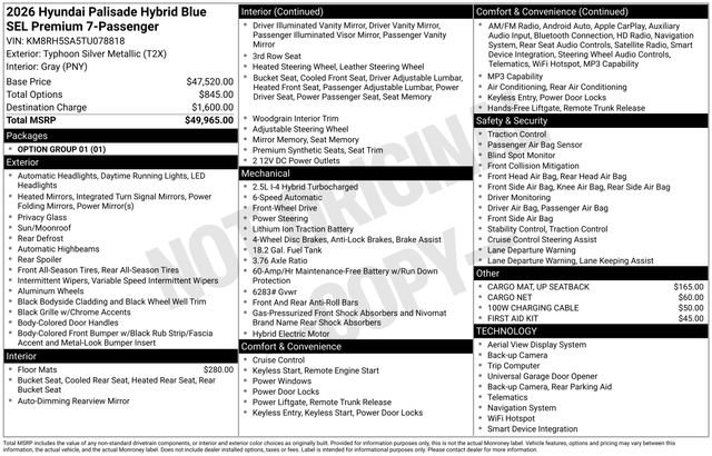 New 2026 Hyundai Palisade SEL Premium FWD image 12