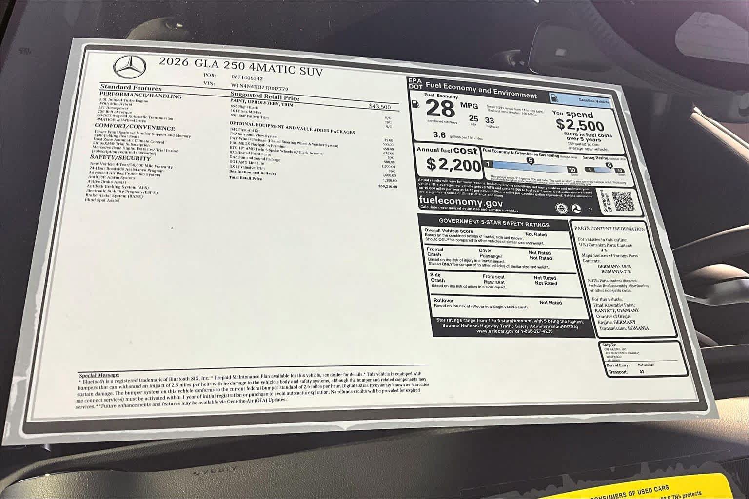 New 2026 Mercedes-Benz GLA 250 4MATIC image 18