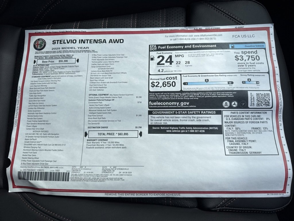 New 2025 Alfa Romeo Stelvio Sprint image 29