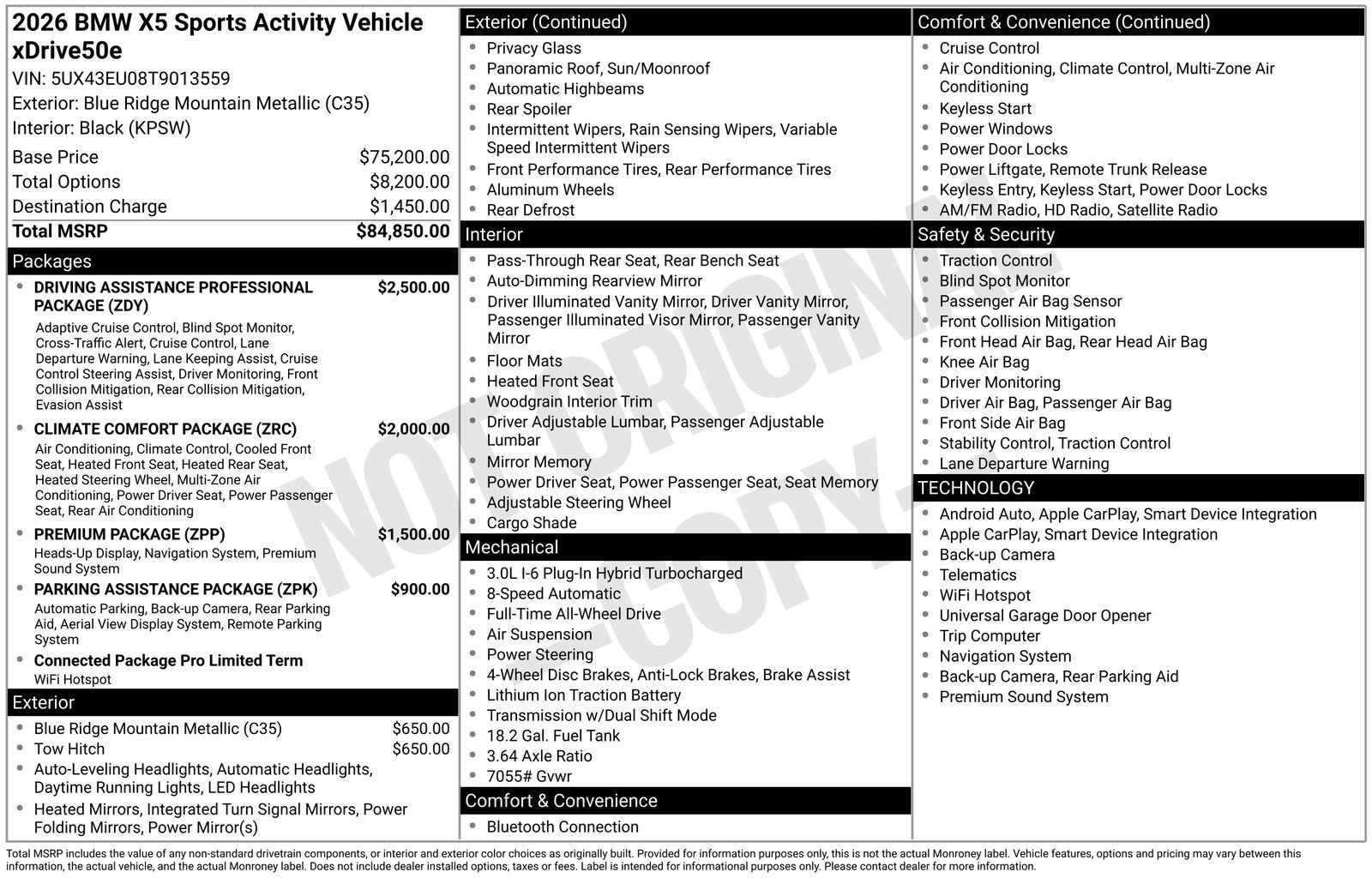 Used 2026 BMW X5 xDrive50e image 38