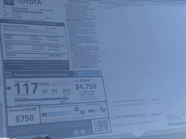 New 2026 Toyota bZ Woodland AWD/4WD image 25