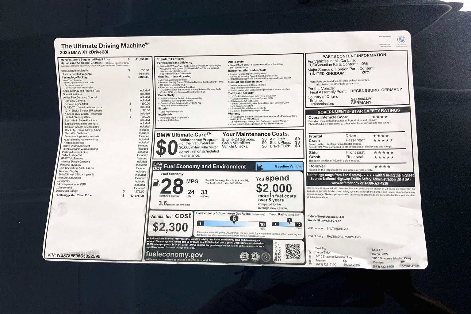 New 2025 BMW X1 xDrive28i w/ Technology Package image 22