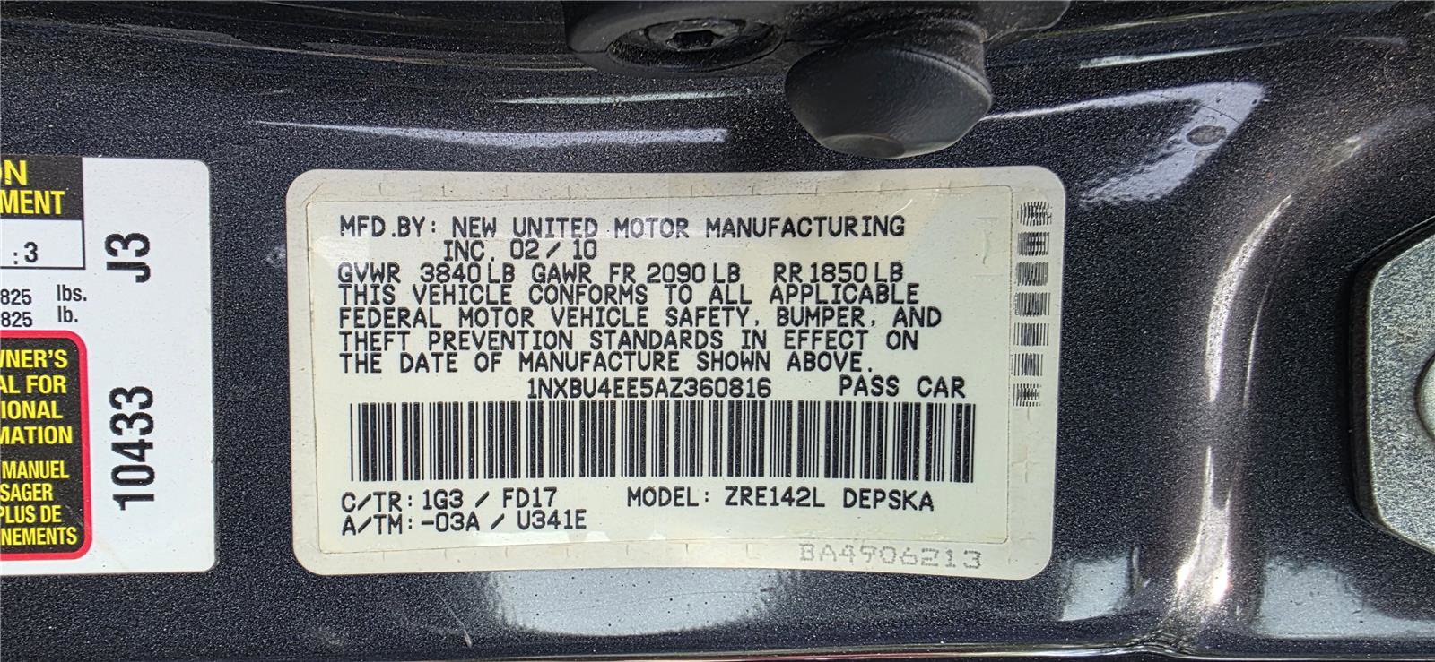 Used 2010 Toyota Corolla S FWD image 16
