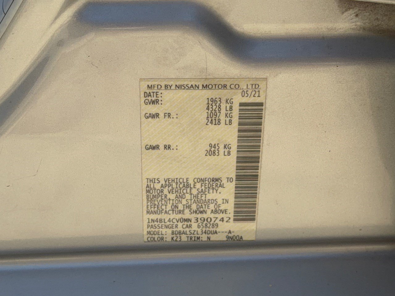 Used 2021 Nissan Altima 2.5 SR FWD image 31