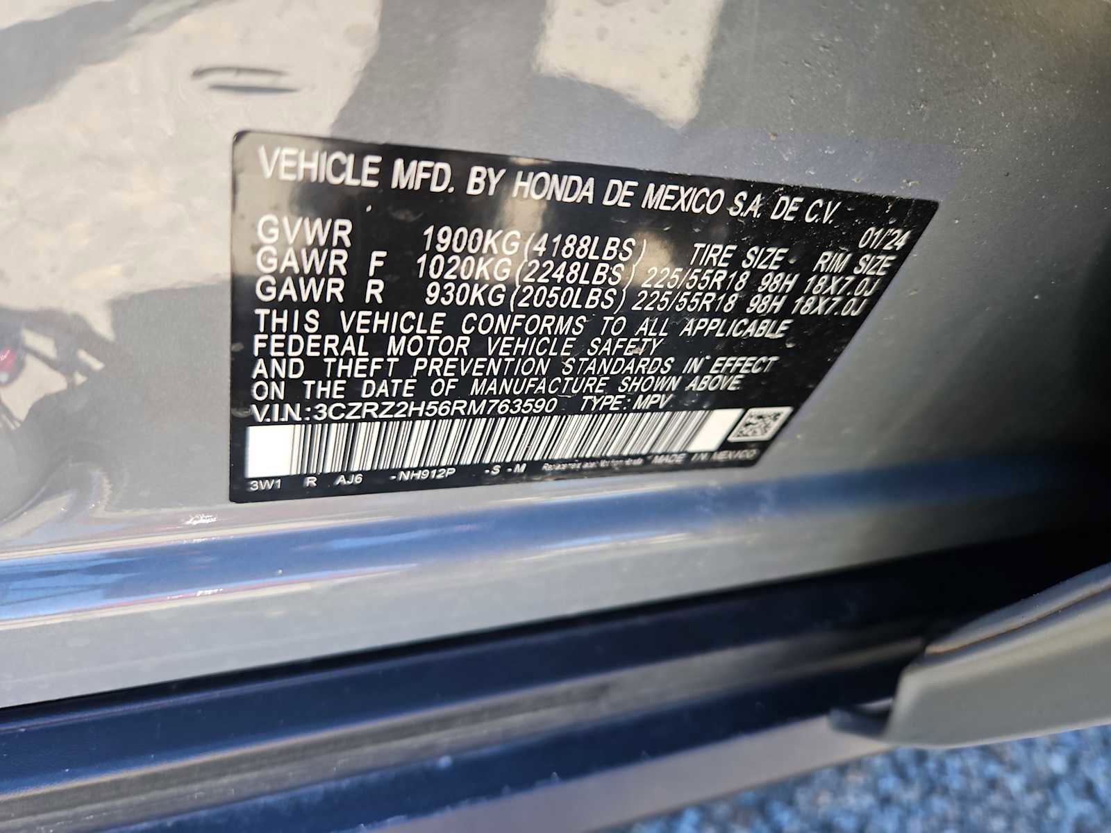 Certified 2024 Honda HR-V Sport image 14