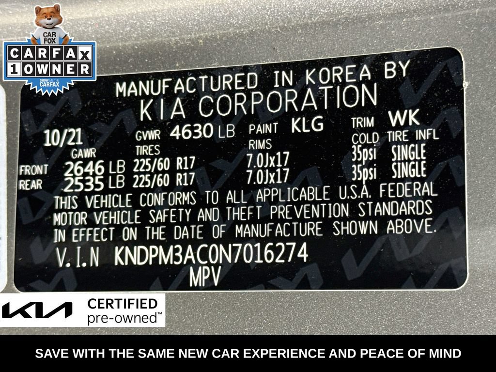 Certified 2022 Kia Sportage LX FWD image 35