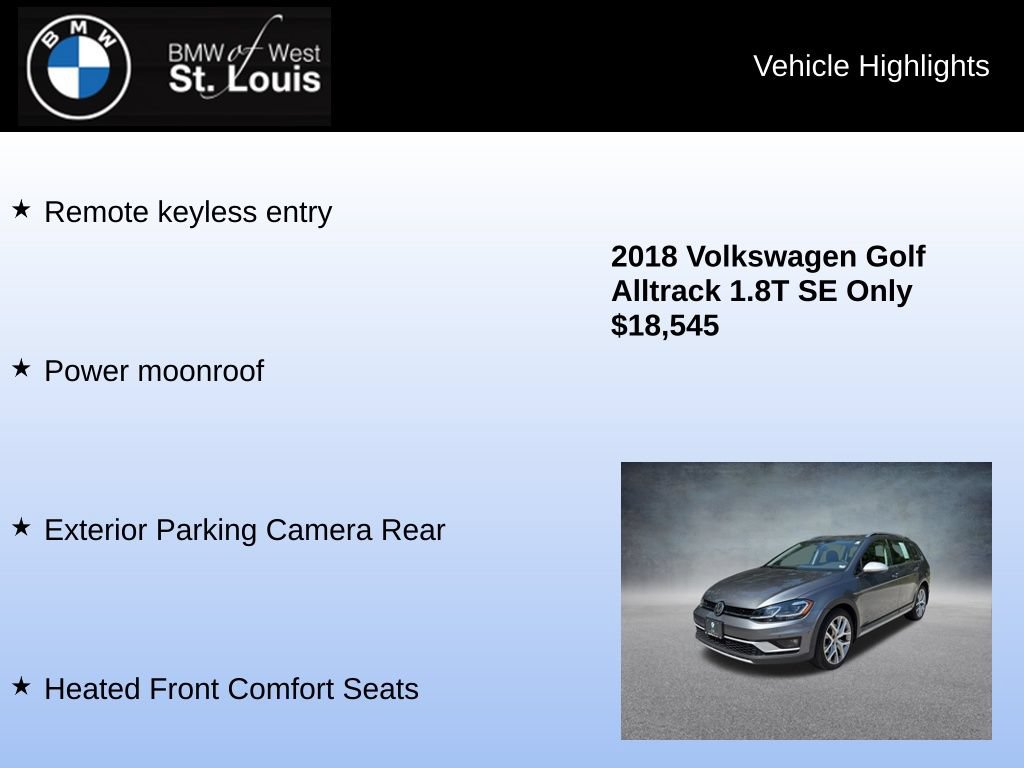 Used 2018 Volkswagen Golf Alltrack SE AWD/4WD image 7