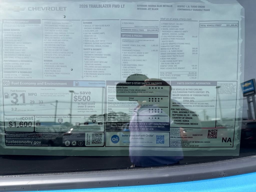 New 2026 Chevrolet TrailBlazer LT w/ Convenience Package image 31