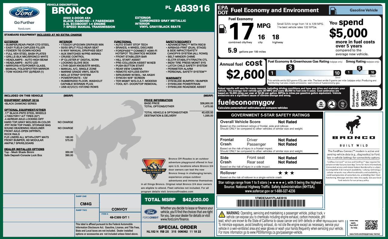 Used 2023 Ford Bronco Black Diamond image 9