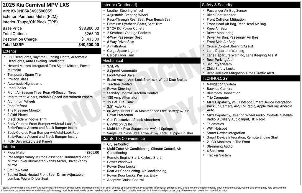 Used 2025 Kia Carnival FWD image 10