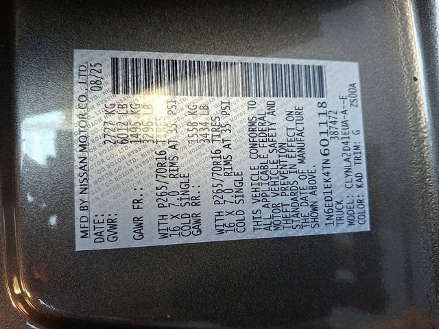 New 2026 Nissan Frontier S image 9