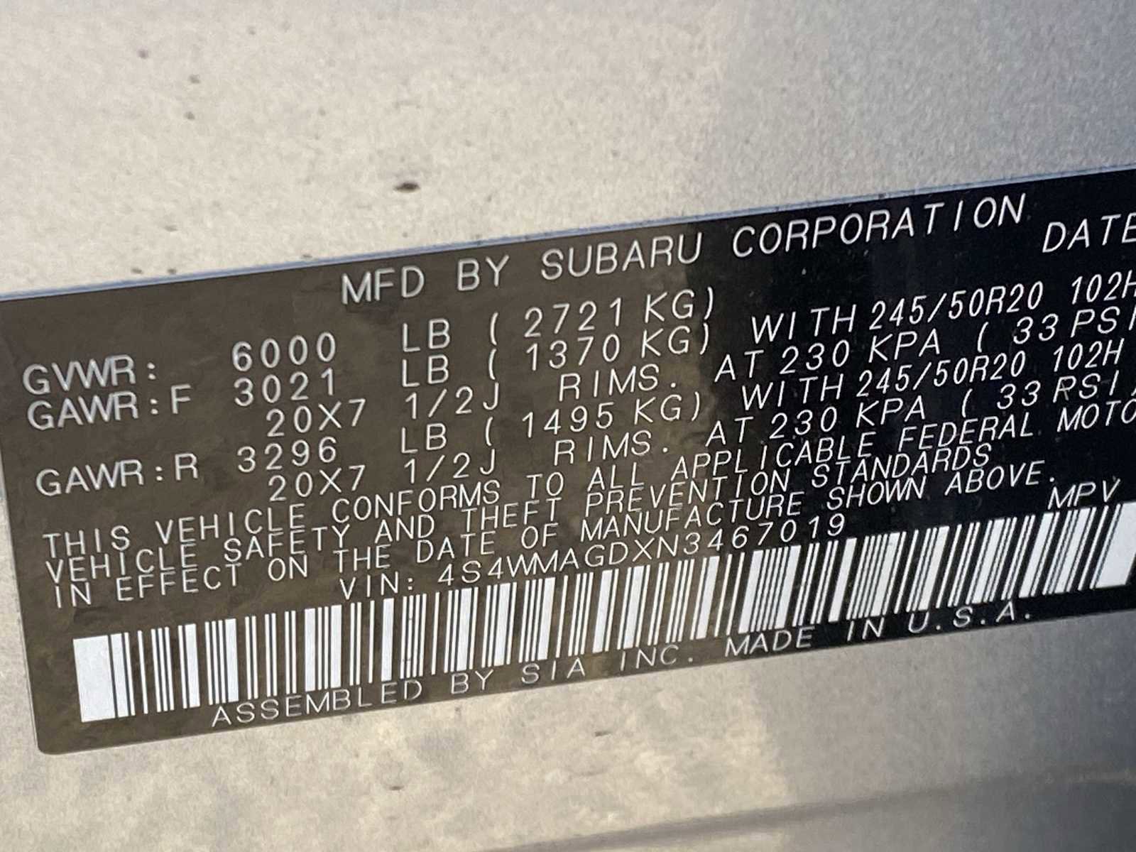 Used 2022 Subaru Ascent Onyx Edition image 38