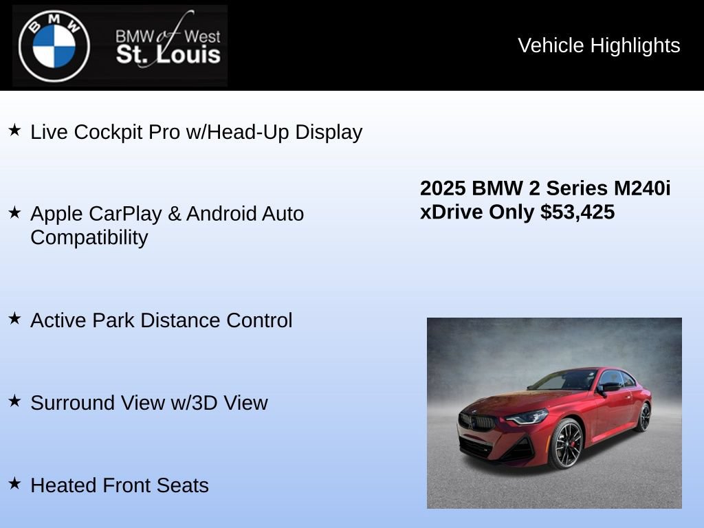 Used 2025 BMW M240i xDrive Coupe w/ Premium Package AWD/4WD image 16