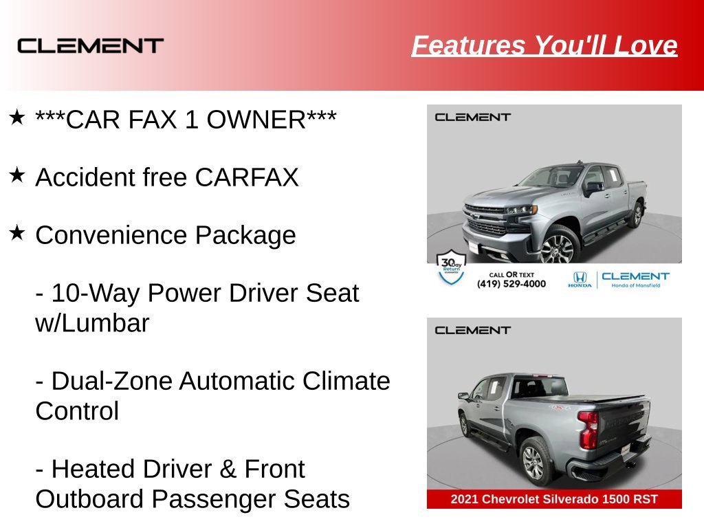 Used 2021 Chevrolet Silverado 1500 RST w/ Bed Protection Package AWD/4WD image 10