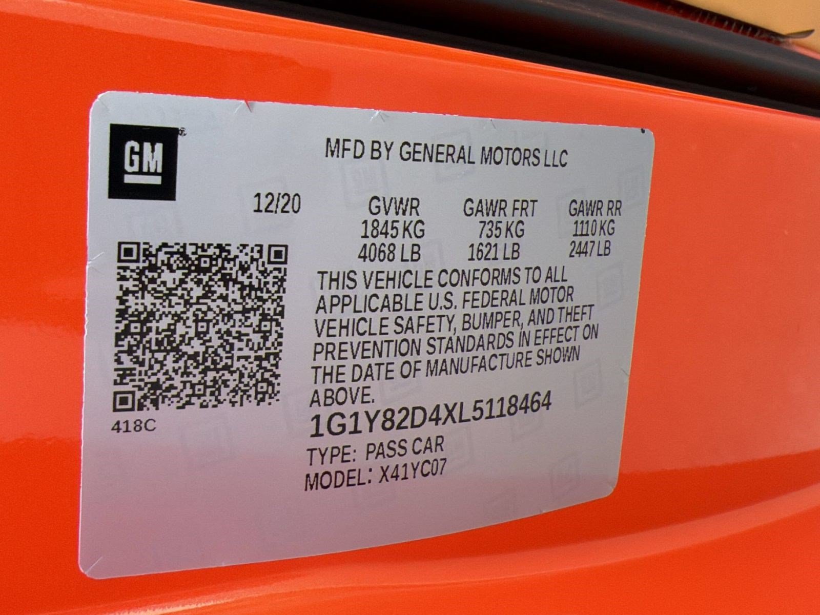 Certified 2020 Chevrolet Corvette Stingray Premium Cpe w/ 3LT Preferred Equipment Group RWD image 24