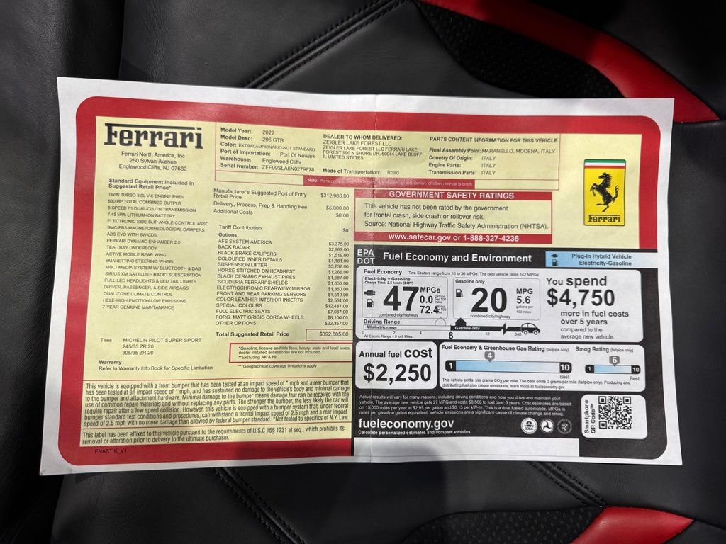 Used 2022 Ferrari 296 GTB RWD image 25