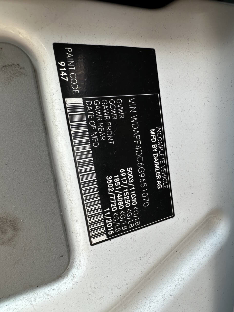 Used 2016 Mercedes-Benz Sprinter 3500 image 10