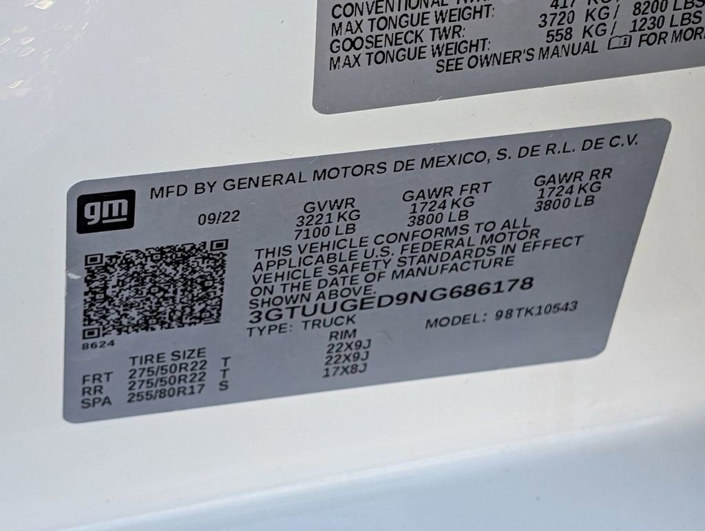 Used 2022 GMC Sierra 1500 Denali w/ Denali Reserve Package image 55