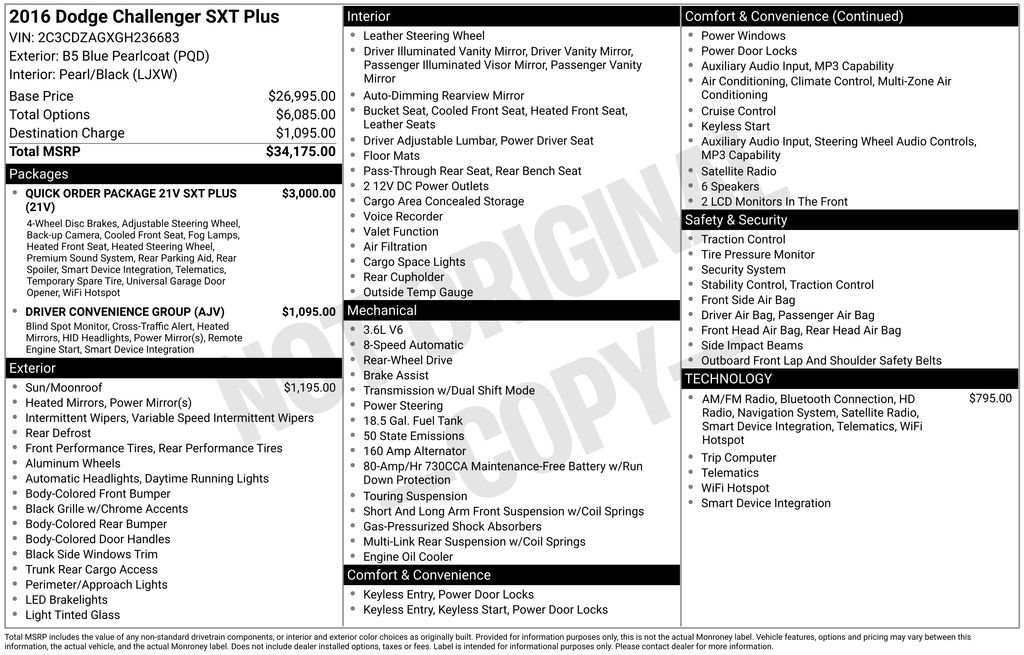 Used 2016 Dodge Challenger SXT Plus image 7