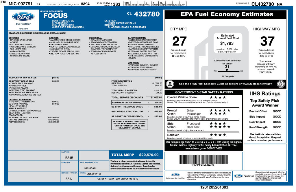 Used 2012 Ford Focus SE FWD image 33