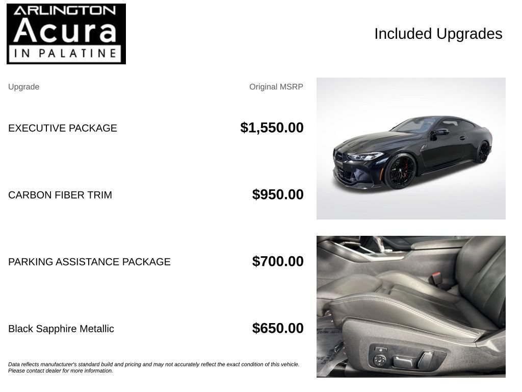 Used 2024 BMW M4 xDrive Competition w/ Executive Package AWD/4WD image 4
