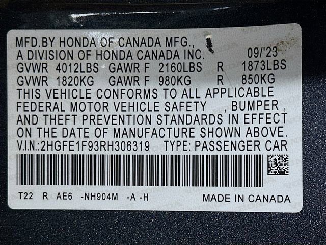 Certified 2024 Honda Civic Touring image 33