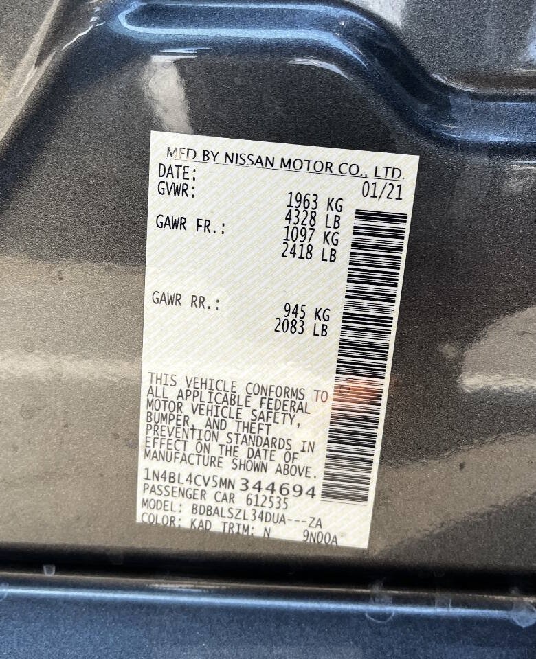 Used 2021 Nissan Altima 2.5 SR FWD image 20