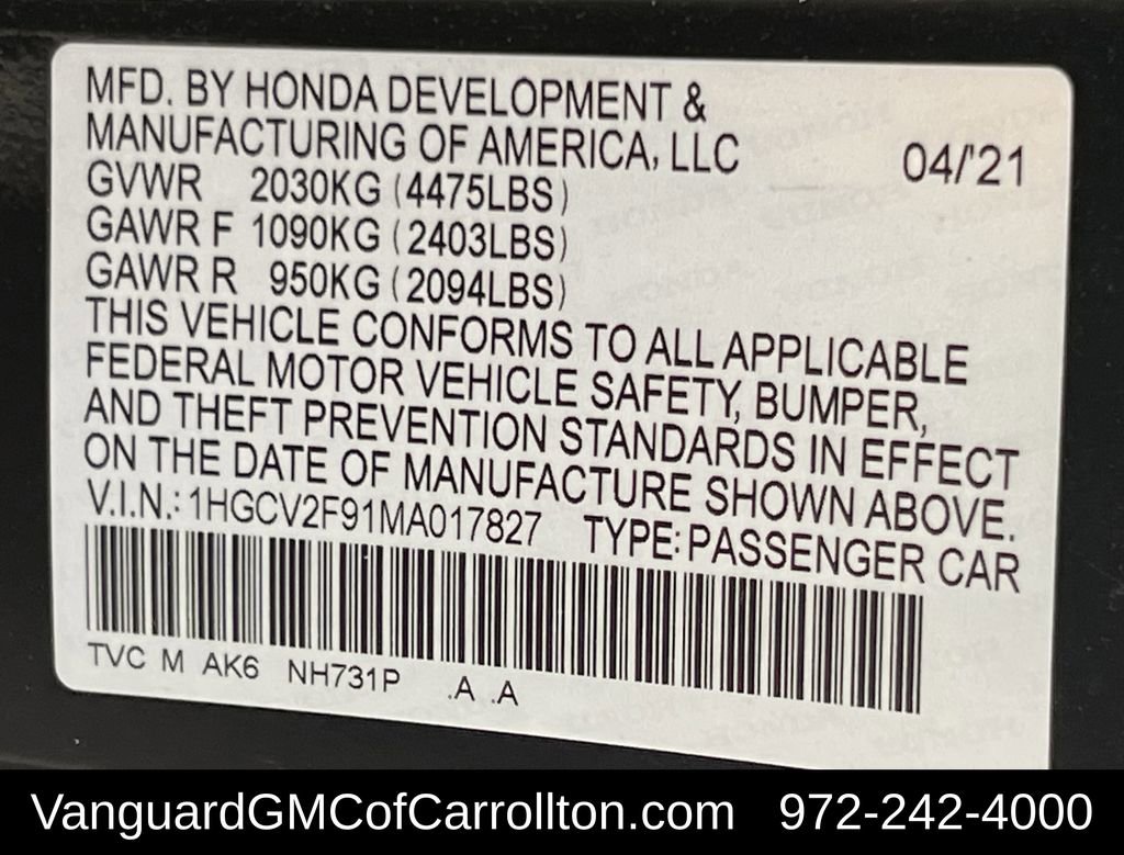 Used 2021 Honda Accord Touring image 26