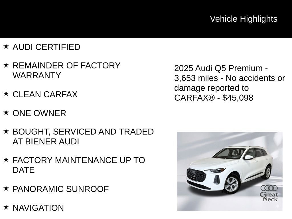 Certified 2025 Audi Q5 Premium w/ Convenience Package image 9