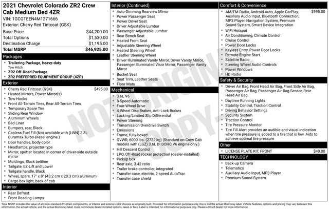 Certified 2021 Chevrolet Colorado ZR2 image 33
