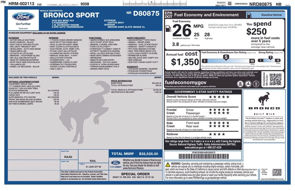 Used 2022 Ford Bronco Sport Big Bend AWD/4WD image 7