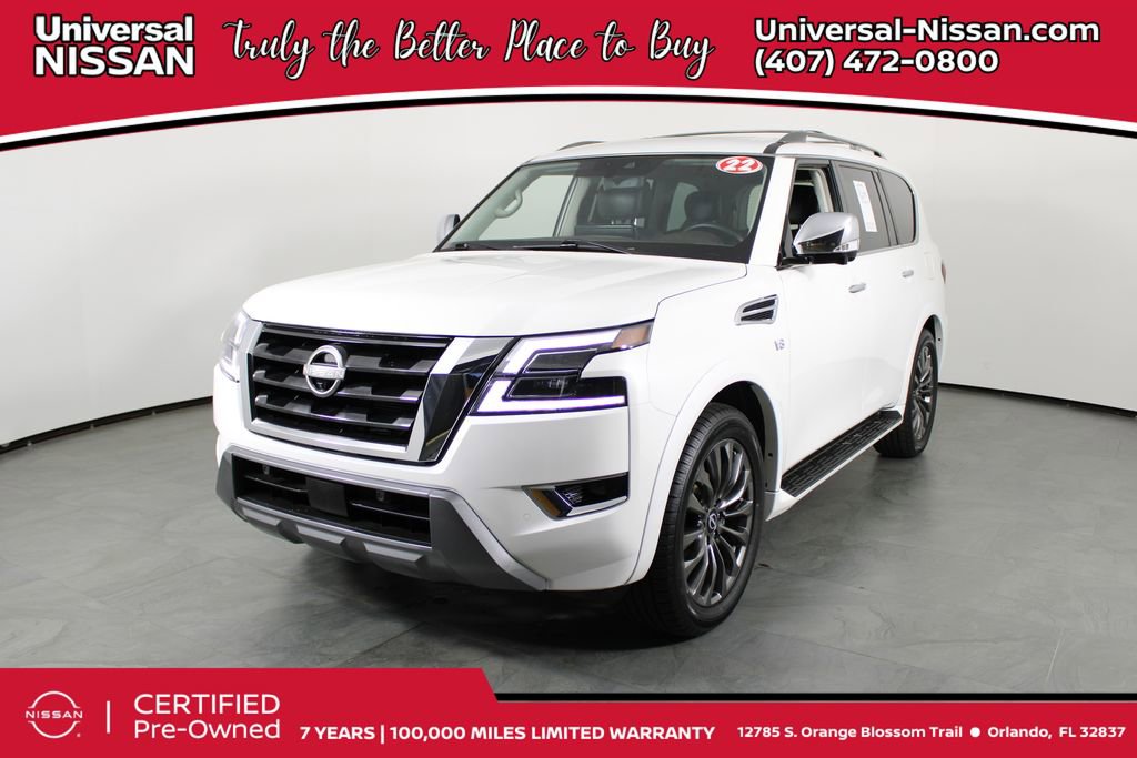 Certified 2022 Nissan Armada Platinum w/ Captain's Chairs Package image 1