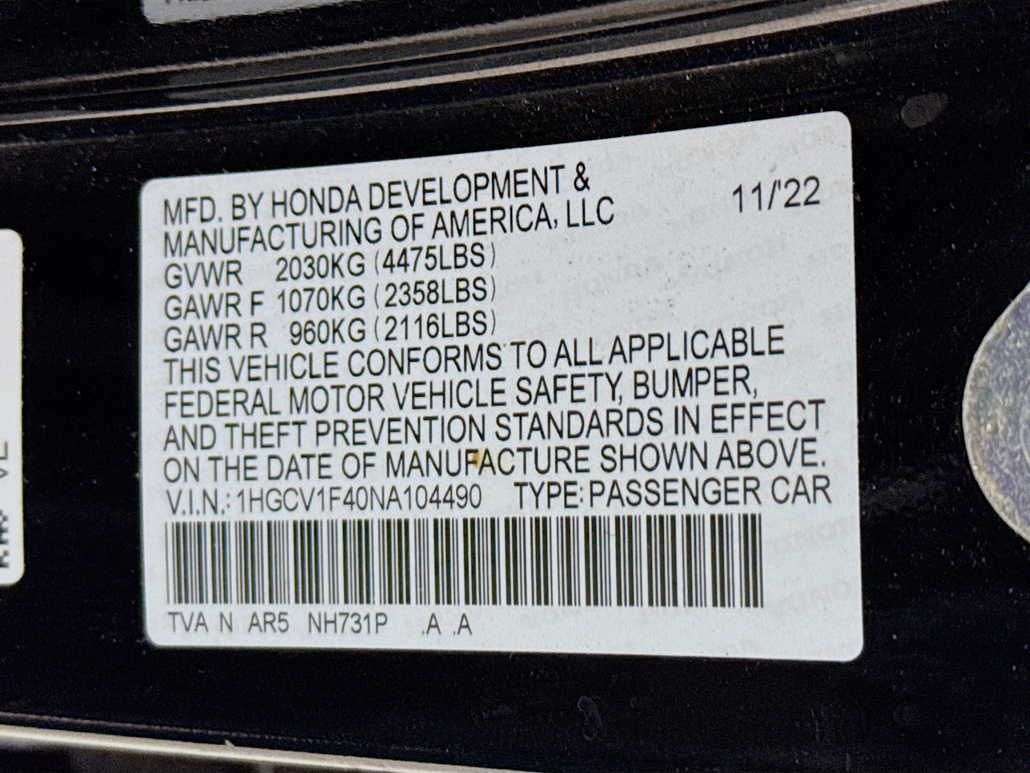 Certified 2022 Honda Accord Sport Special Edition image 37