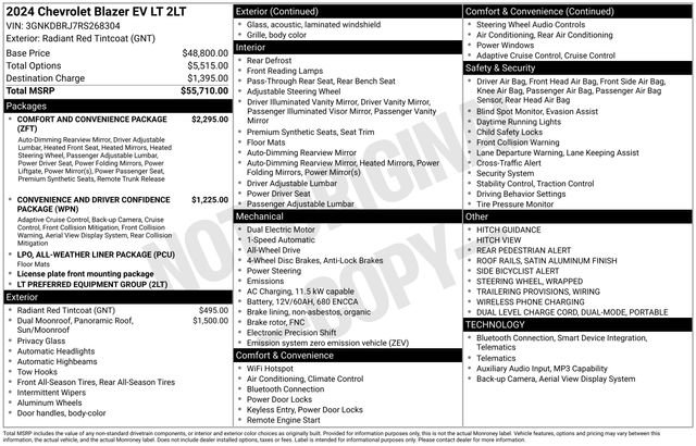 Certified 2024 Chevrolet Blazer EV LT AWD/4WD image 38