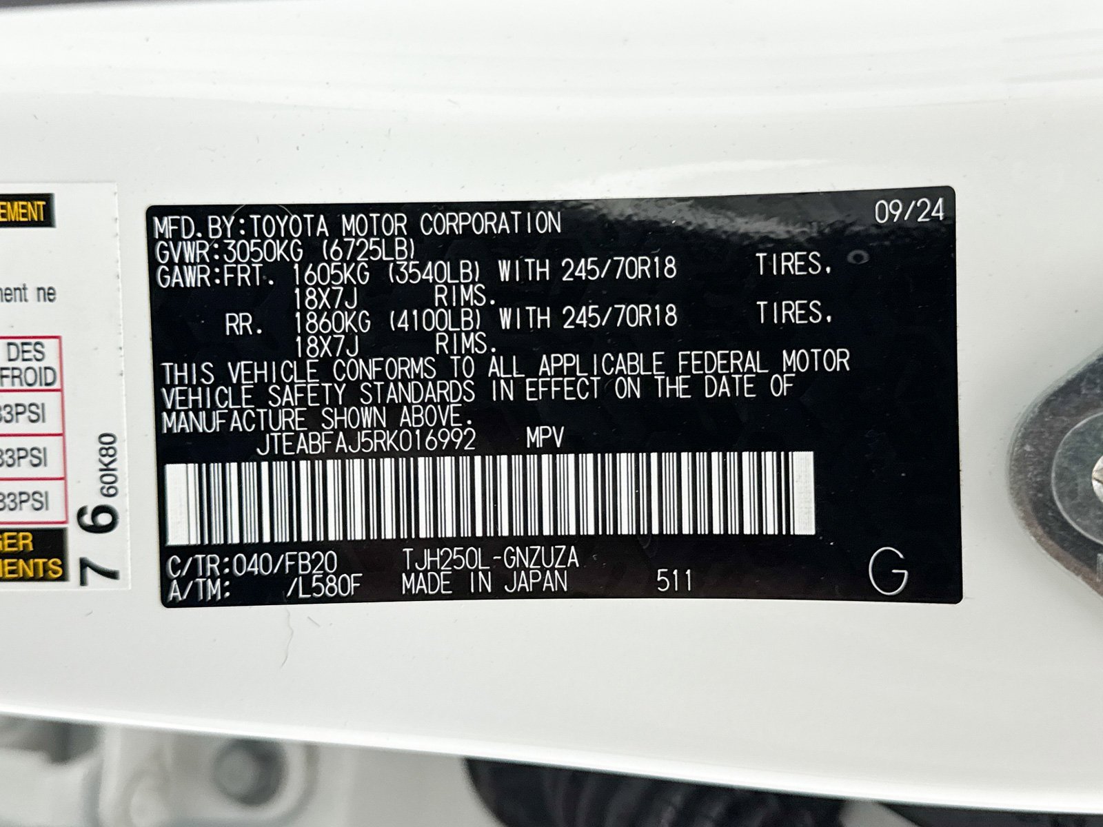 Used 2024 Toyota Land Cruiser 1958 image 51